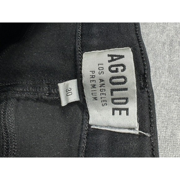 Agolde Sophie High Rise Skinny Jeans in Black Moonstruck Distressed Size 30 - Picture 3 of 7